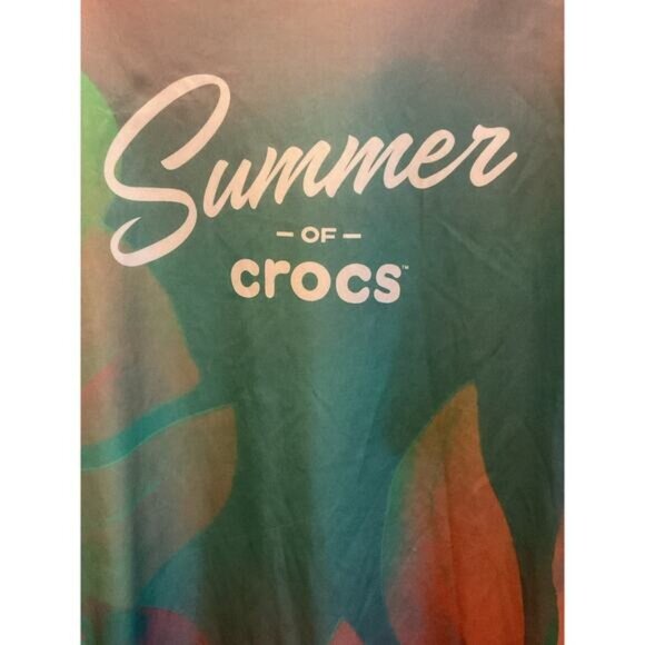 Summer Of Crocs Tie-Dye Short Sleeve T-Shirt Large Multicolor Polyester - Picture 9 of 12